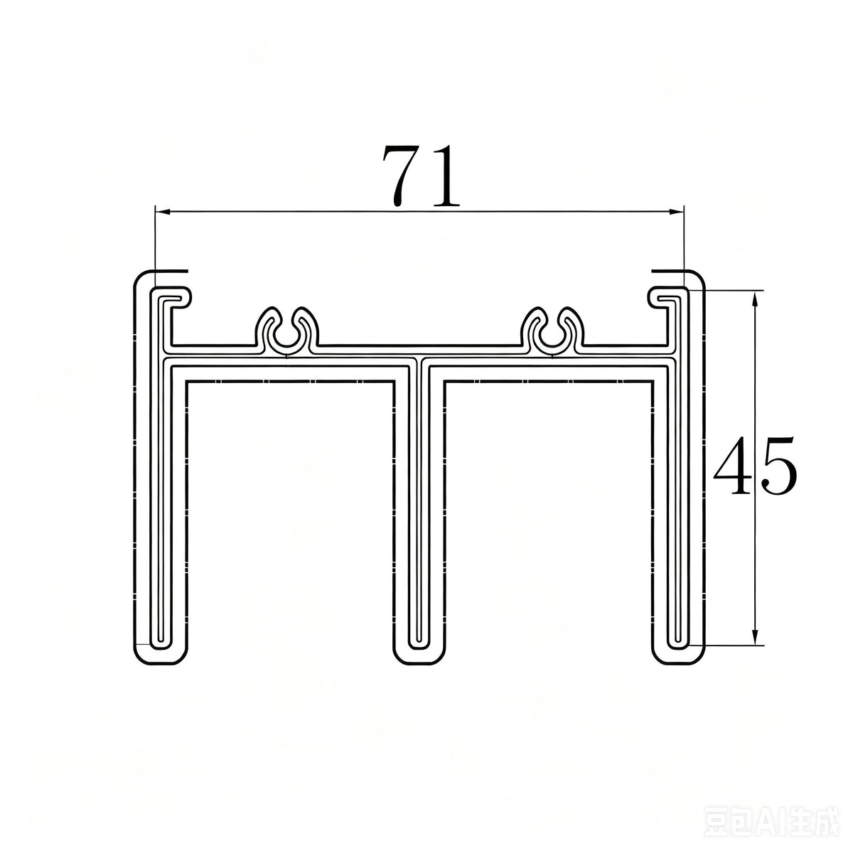 Louver Fence/2-track top rail