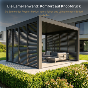 SkyPergola Sky Mur à lattes coulissant