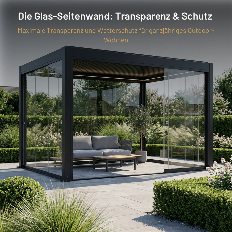 Sky Pergola Glas-Seitenwand