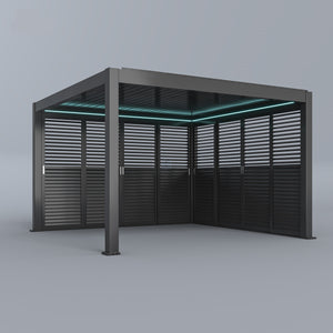 SkyPergola Sky Mur à lattes coulissant