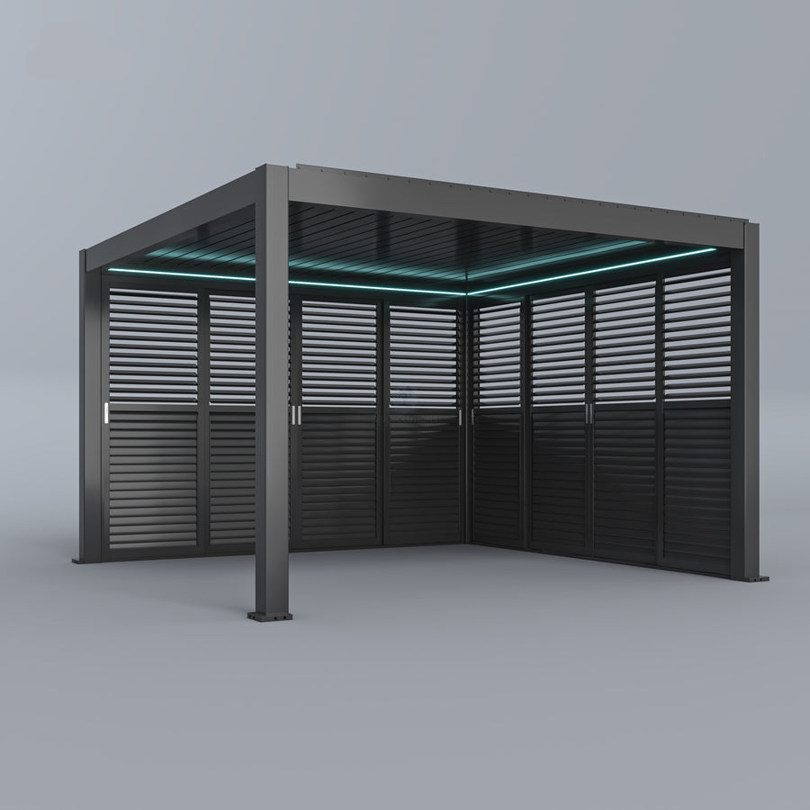 SkyPergola Sky Mur à lattes coulissant