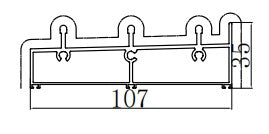 Unterschiene Lamellenwand