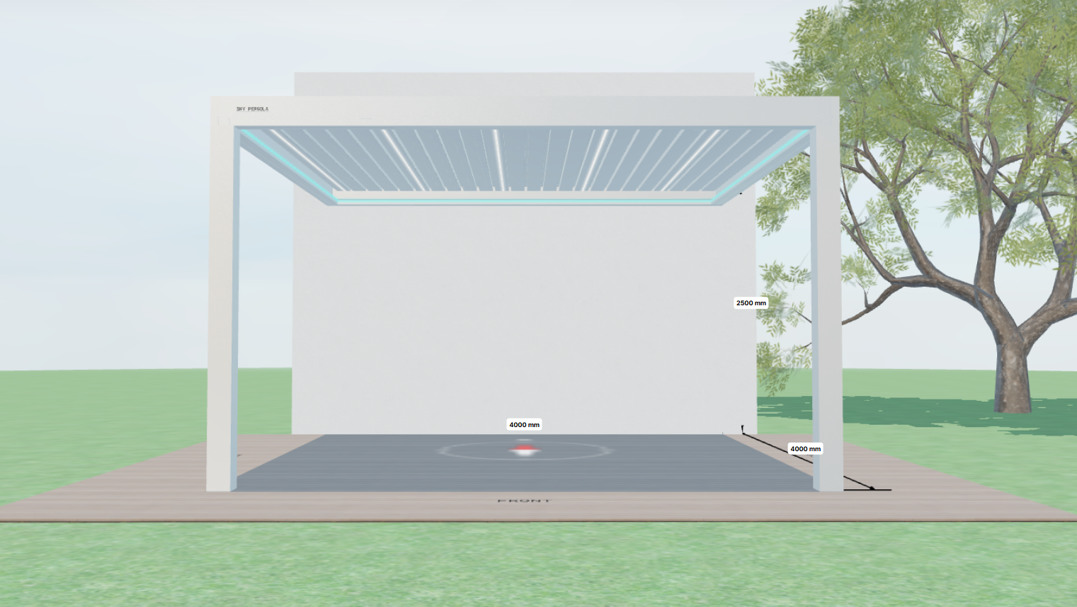 Konfigurator-Ansicht SkyMax 4.8m × 4m