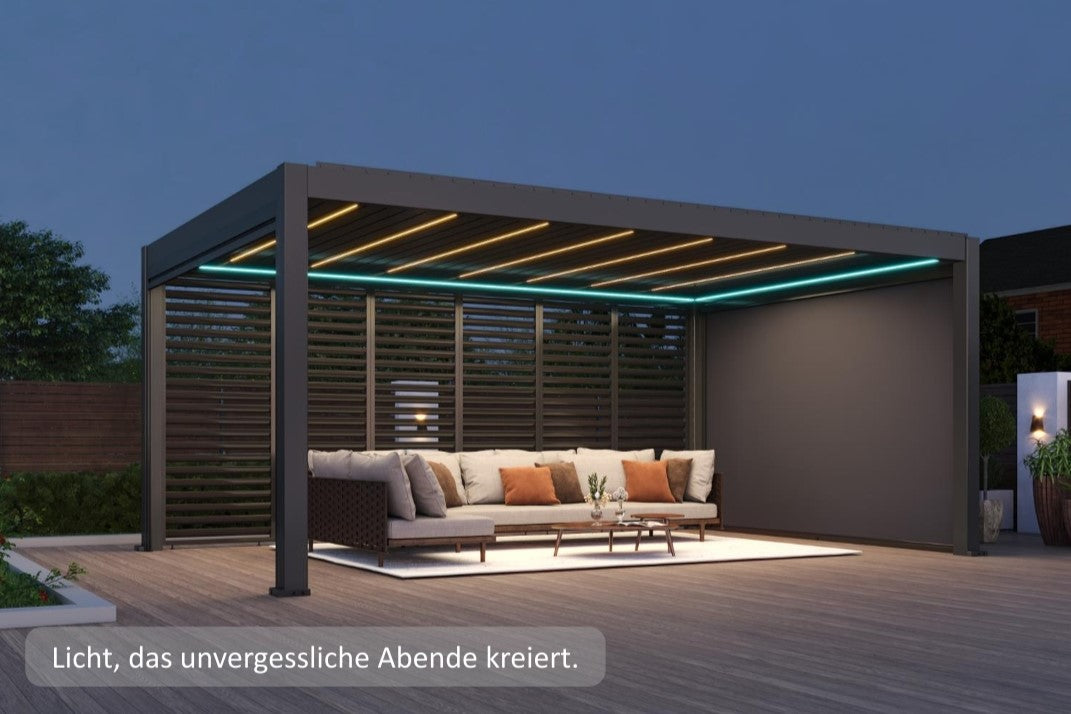 LED in Lamellen und Rahmen integriert