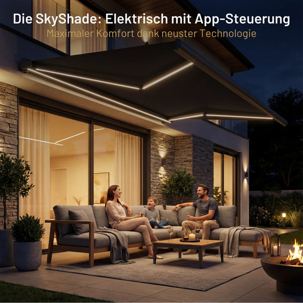 SkyPergola SkyShade LED Sonnenmarkise